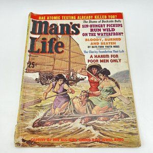 Man's Life‎ Magazine September 1961 Atomic Testing Pulp Crime Captive All Girl